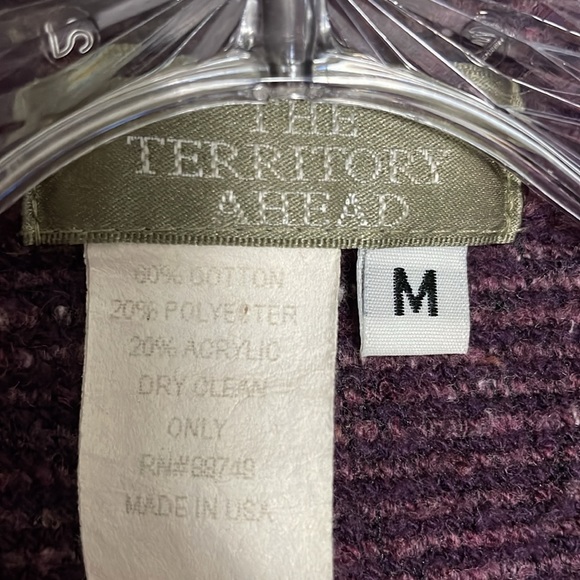 Women’s size medium the territory ahead purple cotton/polyester/acrylic jacket - Picture 2 of 9